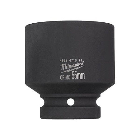 "Tubulare si accesorii Socket impact Hexagonal 1"" enhanced durability metric size: 55 mm length: 85 mm finish: neagra / phosphate" MILWAUKEE 4932471671