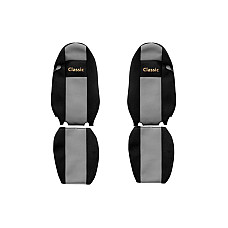 Husa scaun Huse pentru scaune Classic gri material velours serie CLASSIC centura de siguranta a pasagerului asamblata in scaun centura de siguranta a soferului asamblata in scaun scaune cu tetiere integrat F-CORE F-CORE PS08 GRAY