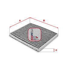 Filtru, aer habitaclu Filtru habitaclu cu carbon activat ABARTH GRANDE PUNTO PUNTO ALFA ROMEO MITO CITROEN NEMO FIAT DOBLO DOBLO CARGO FIORINO FIORINO/MINIVAN GRANDE PUNTO PUNTO 0.9-2.0D 06.05- SOFIMA S4162CA