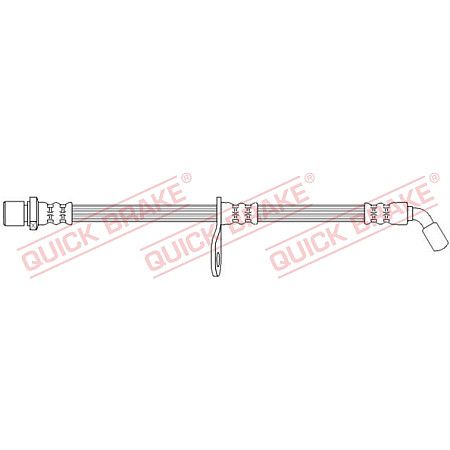 Furtun frana Furtun/conducta de frana flexibil Spate Dreapta lungime 478mm M10x1 SUBARU FORESTER 2.0/2.0D/2.5 01.08- QUICK BRAKE QB50.724