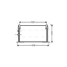 Condensator, climatizare A/C condenser TOYOTA HILUX VI 2.5D 11.01-07.05 AVA COOLING TOA5585 AVA