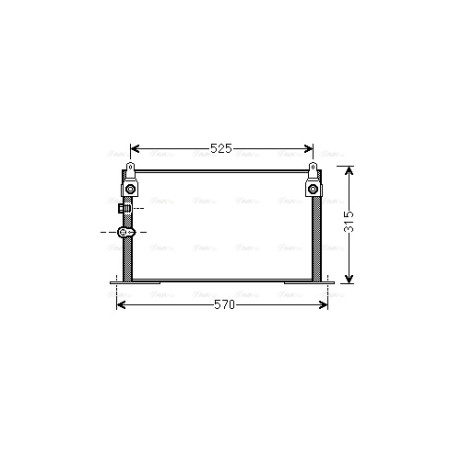 Condensator, climatizare A/C condenser TOYOTA HILUX VI 2.5D 11.01-07.05 AVA COOLING TOA5585 AVA