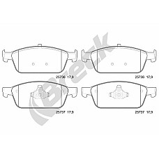 Set placute de frana Fata FORD FOCUS III KUGA II TOURNEO CONNECT V408 NADWOZIE WIELKO TRANSIT CONNECT TRANSIT CONNECT V408/MINIVAN 1.0-2.0D 07.12- BRECK 25736 00 701 00