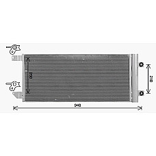 Condensator, climatizare A/C condenser 353x803x16 MAN TGS I TGX I 06.06- HIGHWAY 40031010HW
