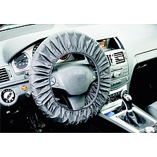 Husa volan Protective cover neagra eco-leather for steering wheel reusable 1 pcs textile rubber band around DRESSELHAUS 4492/000/06 4712
