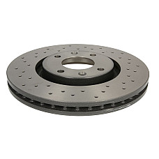 Disc frana Brake disc BREMBO Xtra 1pcs Drilled front  L/R outer diameter 283 mm thickness 26 mm CITROEN BERLINGO BERLINGO/MINIVAN C3 PICASSO C4 I DS3 1.2-Electric 02.00- BREMBO 09.8760.1X