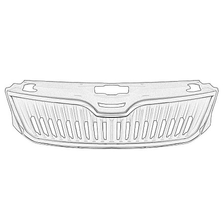 Grila radiator Element grila fata Grila frontala cu dunga cromata grila SKODA RAPID 07.12- OE SKODA 5JA 853 6519B9