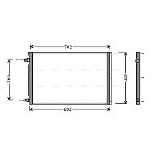 Condensator, climatizare Condensator A/C 660x442x19 AVA COOLING UV5010 AVA