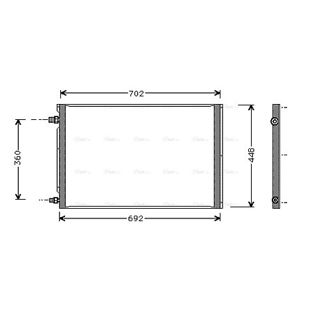 Condensator, climatizare Condensator A/C 660x442x19 AVA COOLING UV5010 AVA