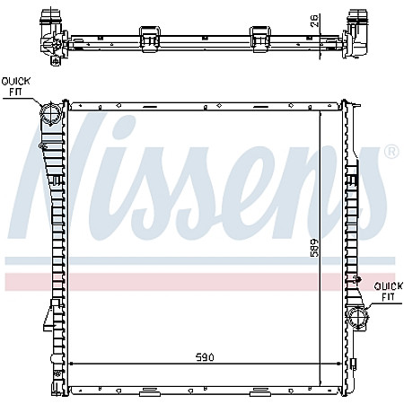 Radiator, racire motor Radiator motor Manual cu primele elemente potrivite  BMW X5 E53 3.0/3.0D NISSENS NIS 60789A