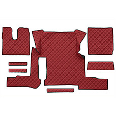 Covor compartiment picioare F-CORE pe intregul etaj un sertar cantitate in set 7 szt. material - piele matlasata eko culoare - rosu pentru transmisie manuala MAN TGX I TGX II 01.19- F-CORE F-CORE FL52 RED