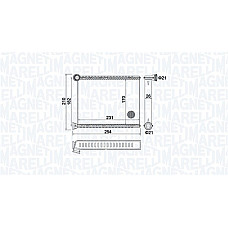 Radiator calorifer caldura CITROEN C3 PICASSO PEUGEOT 308 308 I 308 I/KOMBI RCZ 1.2-2.0D 09.07- MAGNETI MARELLI 350218473000