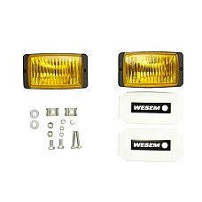 Proiector ceata Lampa de ceata Dreapta/Stanga H3 2 bucati in pachet basica nuanta galbena 12/24V WESEM HM1.08231.01