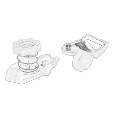 Suport roata de rezerva Spare wheel lift RENAULT CLIO III CLIO III/HATCHBACK CLIO IV CLIO IV/HATCHBACK CLIO IV/KOMBI MODUS 09.04- OE RENAULT 77 01 209 284