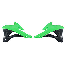 Kituri de plastic Radiator covers colour Black/Green KAWASAKI KX 85 2014-2021 CEMOTO 8417300005 CEM