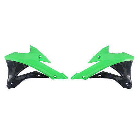 Kituri de plastic Radiator covers colour Black/Green KAWASAKI KX 85 2014-2021 CEMOTO 8417300005 CEM