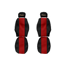 Husa scaun Huse pentru scaune Classic rosu material velours serie CLASSIC centura de siguranta a pasagerului asamblata in scaun centura de siguranta a soferului asamblata in scaun tetiera reglabila a pasag F-CORE F-CORE PS17 RED