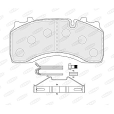 Set placute de frana WABCO numar WVA: 29141 29142 DAF LF 55 RVI MIDLUM BE123C-MIDR06.02.26Y/41 01.00- BERAL BCV29142TK