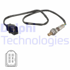 Sonda lambda 465mm SEAT AROSA CORDOBA IBIZA III INCA SKODA FABIA I FABIA I PRAKTIK VW CADDY II CADDY II/MINIVAN LUPO I POLO POLO III POLO III CLASSIC 1.4 04.96-04.12 DELPHI ES21099-12B1
