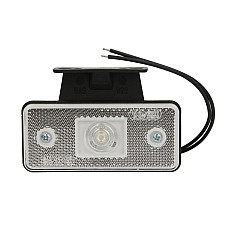 Lampa gabarit WS lampa de pozitie cu LED-uri alb dreptunghiulara in organism si balama 24V WAS 105KZ W17D