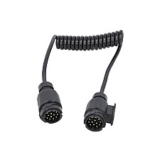 Cablu infasurat Spiral electric wire polyurethane working length 2m with plugs number of pins: 13 12V no of lines: 1x15+7x075mm TRUCKLIGHT EC-13-12V-8-2.0