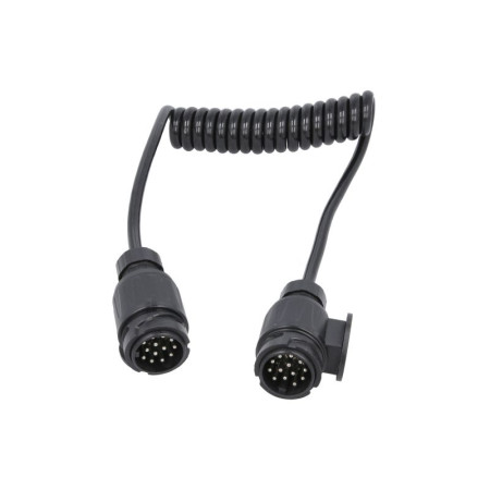 Cablu infasurat Spiral electric wire polyurethane working length 2m with plugs number of pins: 13 12V no of lines: 1x15+7x075mm TRUCKLIGHT EC-13-12V-8-2.0
