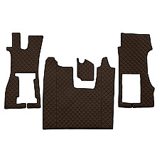 Covor compartiment picioare F-CORE pe intregul etaj scaun pneumatic pentru pasageri cantitate in set 3 szt. material - piele matlasata eko culoare - maro SCANIA LPGRS 09.16- F-CORE F-CORE FL37 BROWN