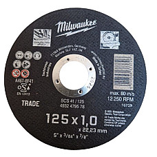 Suport disc abraziv, polizor multifuncional Disc for cutting straight Stainless steel 25pcs 125mm x 1mm INOX TRADE SCS41 intended use material: metal / stainless steel / steel MILWAUKEE 4932479578