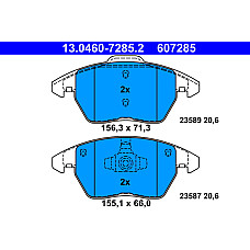 Set placute de frana Fata AUDI A1 SEAT IBIZA IV IBIZA IV SC IBIZA IV ST VW BEETLE JETTA IV JETTA VII POLO POLO V 1.0-2.5 03.08- ATE 13.0460-7285.2