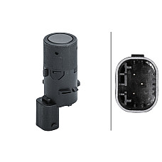 Sensor de parcare Parking distance sensor rear  iS it suitable for painting: yes CITROEN BERLINGO BERLINGO II C2 C3 I C3 II C3 III C4 I C4 II C8 JUMPY XSARA PICASSO PEUGEOT 1007 307 807 07.96- HELLA 6PX358 141-611