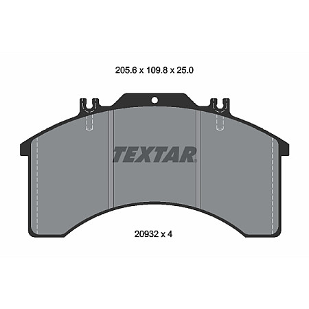 Set placute de frana Fata BENDIX IVECO EUROCARGO I-III MAGIRUS 8060.25R.4200-8360.46.417TCA 01.91- TEXTAR 29032 250 0 4 T3018