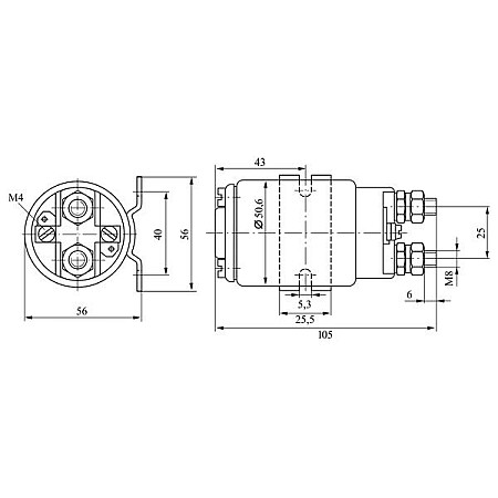 Releul curentului de lucru 150A 12V numar de afisari 4buc BOSCH 0 333 009 004