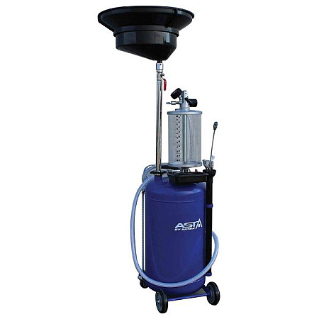 Recuperatoare de ulei Oil drainer with extractor with a control tank tank capacity: 90L control tank capacity: 8L pneumatic draining ASTA AODE290