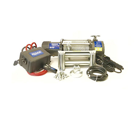 Troliu pentru vehicul off-road Off-road vehicle winch BST 13000 Lbs towed weight 5897kg 6HP voltage 12V  transmission 3-step planetary reduction 265:1 rope type: steel 25m brake type frictional HUSAR WINCH BST13000LBS12V