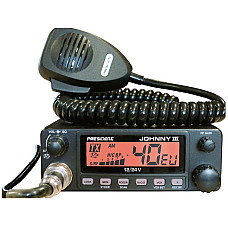 Statie emisie receptie CB radio PRESIDENT JOHNNY III ASC transmitter power 4W supply 132 24V number of channels 40 125x150x45 mm CBP TXMR653
