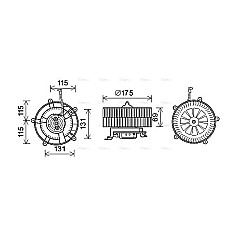 Electromotor, ventilatie interioara Suflanta de aer BMW 7 E65 E66 E67 ROLLS-ROYCE PHANTOM VII PHANTOM VII DROPHEAD 3.0-6.75 07.01-07.17 AVA COOLING BW8478 AVA