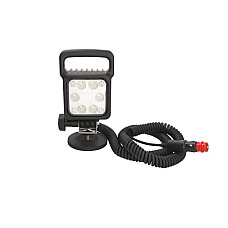 Lumina de lucru Lampa de lucru LED 12/24V 24W 1500lm numar elemente LED: 6 lungime: 100mm inaltime: 100mm adancime: 76mm cadru carcasa din aliaj cu magnet de neodim cu mufa mai usoara intrerupator miner WESEM LED1F.47432