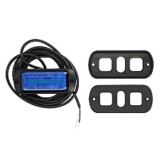 Girofar Rotating beacon blue 12/24V LED 21W rigid fitting 2-point assembly no of programs: 1 no synchronization wire 3m WAS 1470 ECO W217