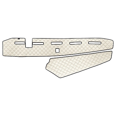 Material pentru plansa de bord Covoras de bord gaura senzorului de proximitate sampanie Piele matlasata EKO ECO-LEATHER Q VOLVO FH II FH16 II 03.14- F-CORE F-CORE FD09 CHAMP