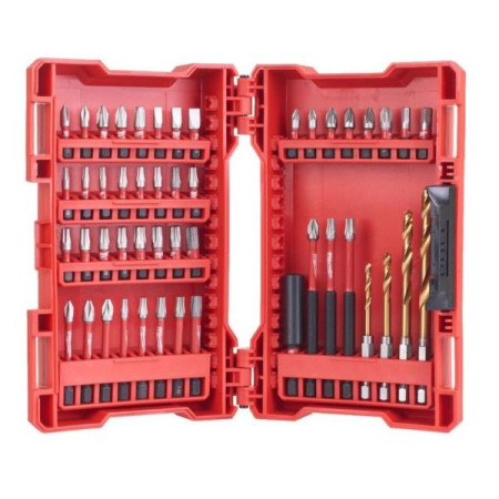"Set scule Set of tools mixed 48 pcs socket / drive: 1/4"" packaging: plastic box Bits and tips set impact" MILWAUKEE 4932430906