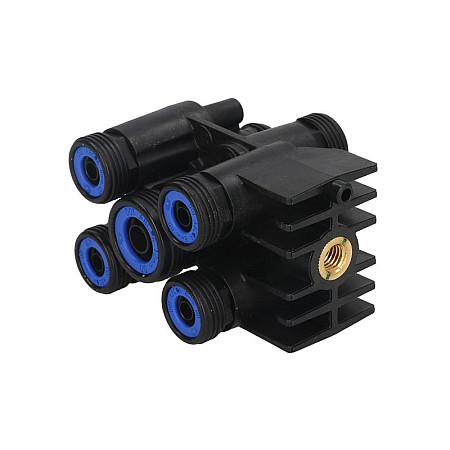 Piesa de conexiune/distributie, aer comprimat Element pneumatic nou bloc separator pentru suspensie pneumatica cu conectori plastic SCHMITZ SCHMITZ SCH1357399