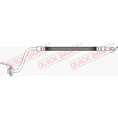 Furtun frana Furtun/conducta de frana flexibil Spate Dreapta lungime 309mm M10x1 HYUNDAI SANTA FE II 2.0D/2.2D/2.7 03.06-12.12 QUICK BRAKE QB50.516