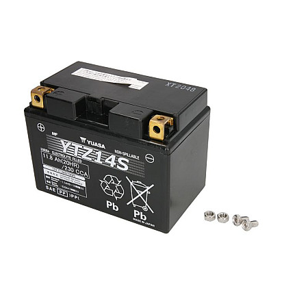 Acumulator Pornire yuasa Acumulator 12V 11.2 Ah 230A socul de curent dimensiunea 150x87x110 cantitate de electrolit / pol + / L de aerisire YUASA YTZ14S YUASA