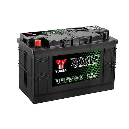 Acumulator Pornire Battery YUASA 12V 90Ah/680A Active Leisure &amp; Marine L+ standard 350x174x225 B00 deep cycle/dual purpose YUASA L35-90