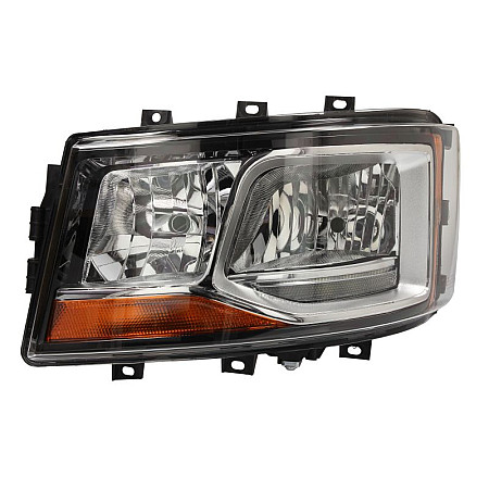Far Headlamp L H7/H7 manual insert colour: chromium-plated indicator colour: orange SCANIA LPGRS 06.17- GIANT 131-SC06310ML