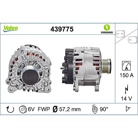 Alternator 14V 150A AUDI A4 ALLROAD B8 A4 B8 A5 Q5 2.7D/3.0D 06.07-05.17 VALEO VAL439775