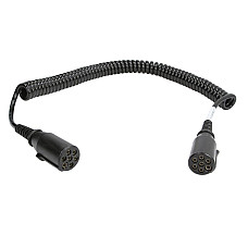 Cablu infasurat Sirma electrica spiralata poliuretan lungime de lucru 3m lungime maxima 45m dopuri numar pini: 7 numar cabluri: 1x15+6x1mm temperatura de lucru pina la 125 * C tip N EURO 6 JAEGER 611254EJ