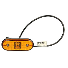 Lampa gabarit Outline marker lights L/R UNIPOINT I shape: oval orange LED height 44mm width 119mm depth 18mm surface hose length 500 no hanger 24V connector: ASS3 3PIN IP69K UNIPOINT I ASPOCK A31-2007-234