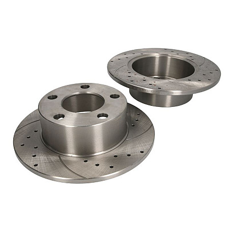 Disc frana de performanta High-efficiency brake disc SPEEDMAX full Cut-Drilled rear  L/R outer diameter 245 mm thickness 10 mm 2pcs AUDI 100 C3 100 C4 A4 B6 A6 C4 A6 C5 1.6-3.0 01.90-11.10 SPEEDMAX 5201-01-0310PTUOTUV