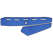 Material pentru plansa de bord Covoras de bord lipsa gaura senzorului de proximitate albastru Piele matlasata EKO ECO-LEATHER Q VOLVO FH II FH16 II 03.14- F-CORE F-CORE FD05 BLUE